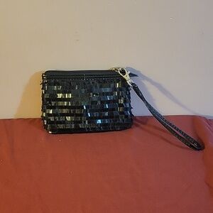 Charming Charlie Black Zippered Coin Purse